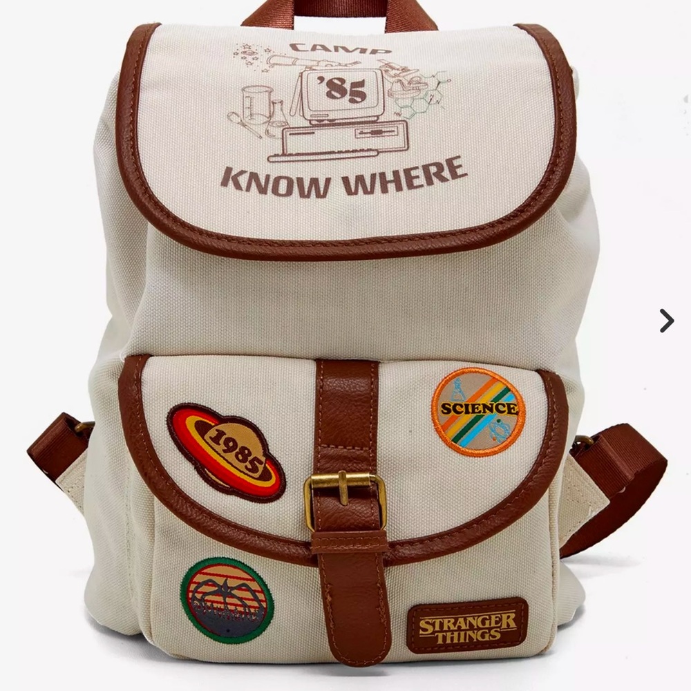 Stranger Things Canvas Backpack with Patches